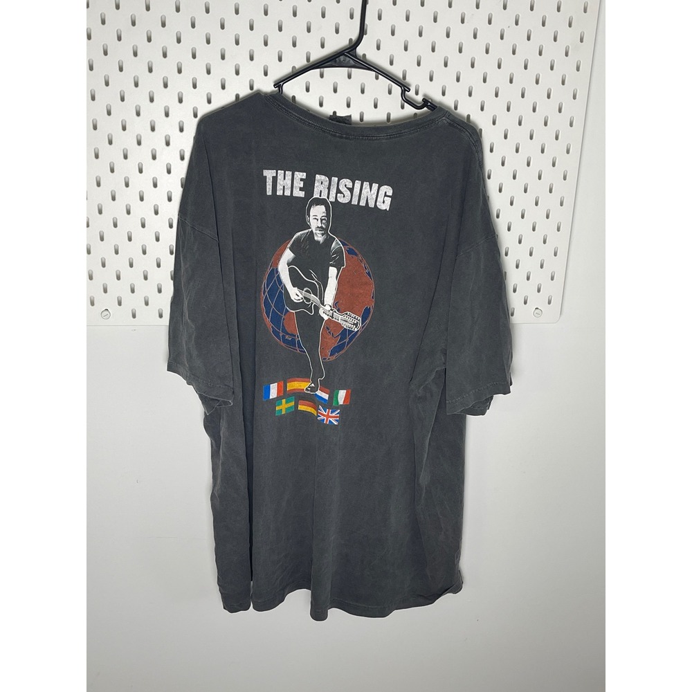 Bruce Springsteen The Rising World Tour T-Shirt Mens XXL Gray Garment Dyed - Picture 3 of 7